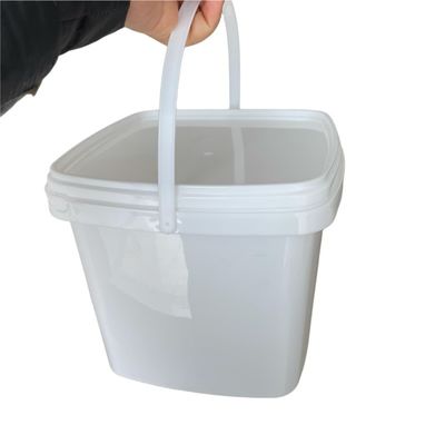 300ml 5L PP Square Bucket クリアまたはホワイトコンテナ 製品用のキャンディーポップコーンバケツ