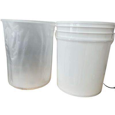 便利 な 赤色 の 使い捨て プラスチック の バケツ ライン パーソナライズ 簡単 に 処分 する 必要 性
