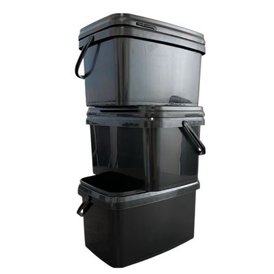 カスタマイズされた印刷 蓋とハンドル 5L 10L 20L の化学プラスチック矩形バケツ