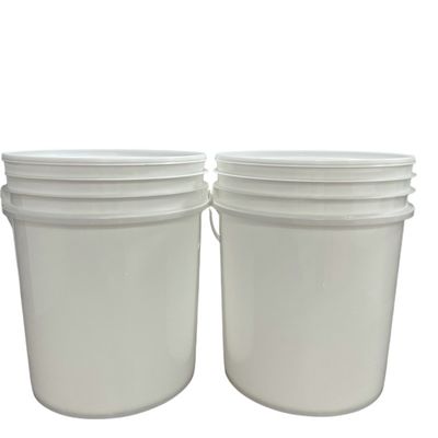 丸い18LHDPE重用白油塗料 蓋とハンドル付きプラスチックバケツ