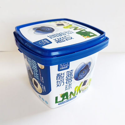 オーダーメイド YES 1000ml PP 防風ビスケットバケツ クッキー容器 蓋付きプラスチックバケツ