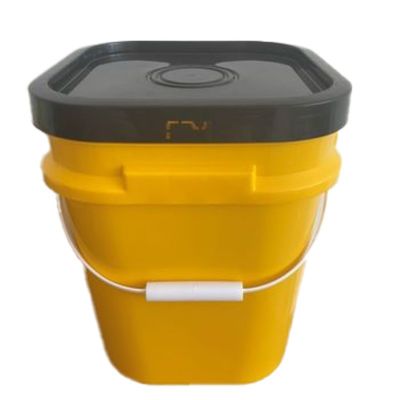 簡単に開けるカスタムPP/HDPE素材 5Gallon 6Gallon スクエアプラスチックバケツ ハンドル