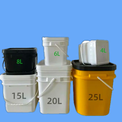 透明 20L 25L 立方プラスチックバケツ 収納用のハンドルと蓋用アクセサリー