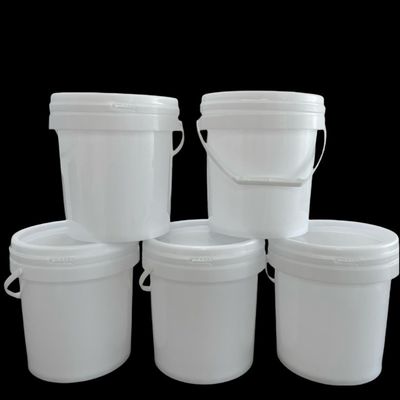 安全なペットフード保管 2 ガロン 8L ホワイトプラスチックバケツ 蓋とタムパー・プルーフシール