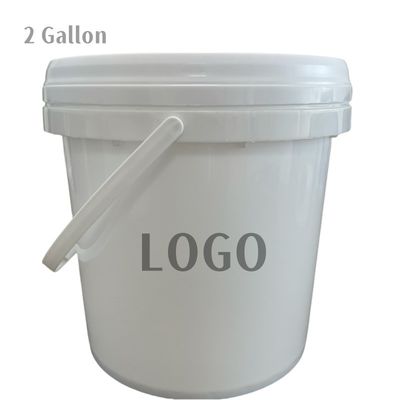 安全なペットフード保管 2 ガロン 8L ホワイトプラスチックバケツ 蓋とタムパー・プルーフシール