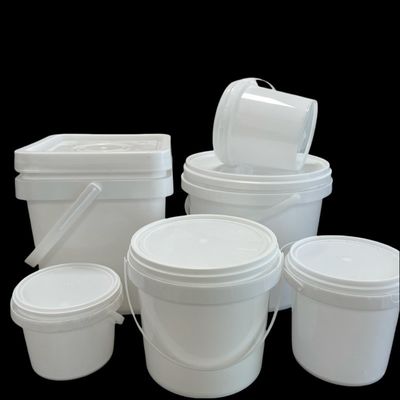 安全なペットフード保管 2 ガロン 8L ホワイトプラスチックバケツ 蓋とタムパー・プルーフシール
