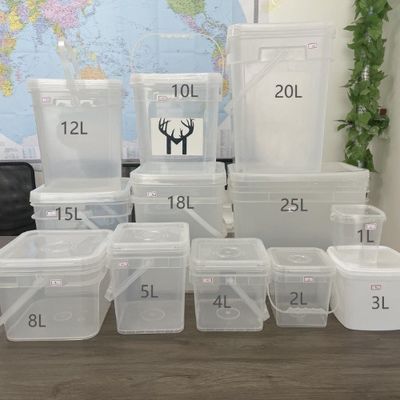4L 5L 6L 8L 10L ハンドルと蓋付きのプラスチック方角バケツ