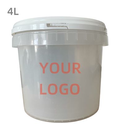 カスタムLOGO 1L 2L 3L 4L 透明容器 蓋付きプラスチックバケツ