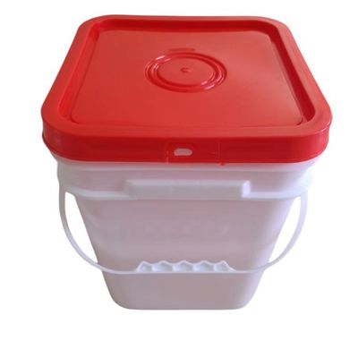 食品用安全塗料 ポップコーン 白いプラスチックバケツ 蓋付き 2L 5L 10L 20L 25L