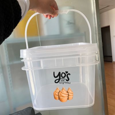 4L 5L 6L 8L スクウェア プラスチック バケツ ハンドル スクウェア 丸い 丸い 丸い 丸い バケツ