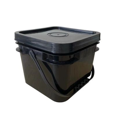 25L 円形と四角形付属品のカラフルなプラスチックバケツ バケツの蓋柄