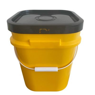 25L 円形と四角形付属品のカラフルなプラスチックバケツ バケツの蓋柄