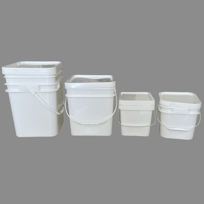 スナック カスタマイズ可能 3L 透明 白色 食品級 プラスチックバケツ 蓋とハンドル