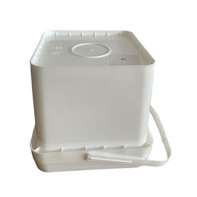 黄色い方形プラスチックバケツ 4L/5L/6L 容量 包装ツール シルクスクリーン印刷