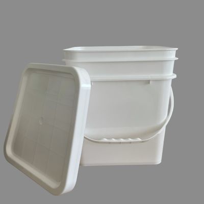 丸または四角形 10リットルのHDPEプラスチックバケツ 耐久性・強度 1.0-2.5MM 厚さ