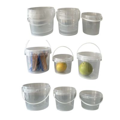 クリアドーナツバケツ 蓋とハンドル BPAフリー 再利用可能なプラスチックバケツ 32オンス飲みバケツ