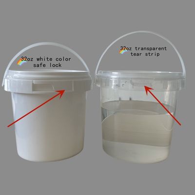 1L PP 食品用プラスチック丸いバケツ 仕様印刷 漏れ防止 厚さ 1.0〜2.5MM