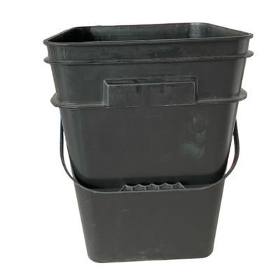 5L 6L 8L 10L 15L 18L 20L バケツ PP 素材 黒 プラスチック 方角 バケツ ツール カスタマイズ
