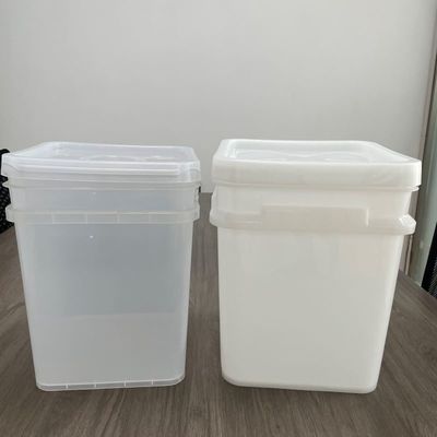 パーソナライズされたロゴ印刷とプラスチック材料の20Lスクエアプラスチックバレードラムバケツ