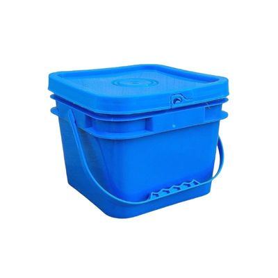 カスタマイズ可能な 8L 方形のプラスチックバケツ 2 ガロン方形のバケツを黄色で包装する