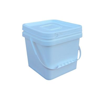 カスタマイズ可能な 8L 方形のプラスチックバケツ 2 ガロン方形のバケツを黄色で包装する
