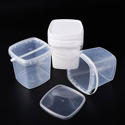 透明な丸い 5L 6L 7L 8L 10L 15L プラスチックバケツ 食品グレードの方角バケツ