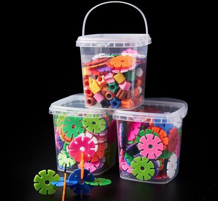 透明な丸い 5L 6L 7L 8L 10L 15L プラスチックバケツ 食品グレードの方角バケツ