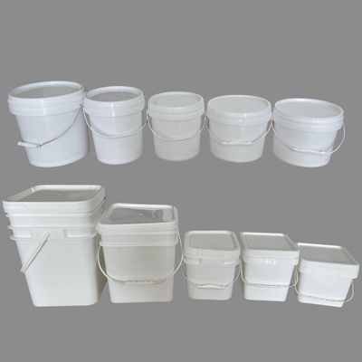 10L 12L 16L 18L 20L 25L 白色の長方形のプラスチックバケツ
