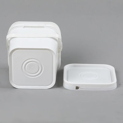 ペットフード 5L 6L 8L 10L リサイクル蓋付き四角形のプラスチックバケツ