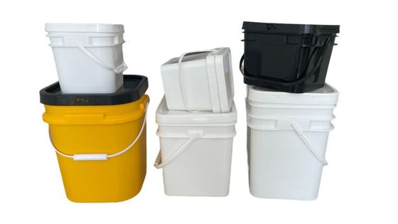 簡単に開閉できる蓋付きの5L平方バケツ ポリプロピレン印刷熱伝送製