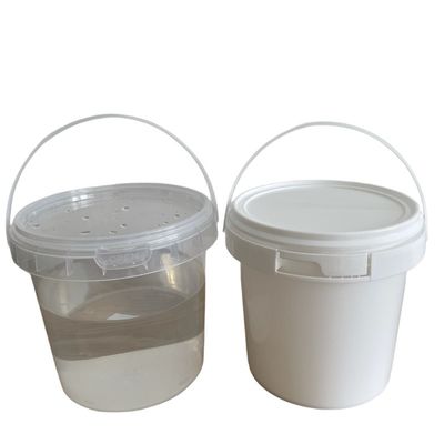 簡単に開ける透明白色 1L 2L 5L 食品用プラスチックバケツ