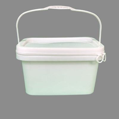 丸いか四角いバケツ 簡単に開閉できる3Lの四角いプラスチックバケツ