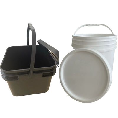 5L/8Lの丸いプラスチックバケツをカスタマイズする 鉱水 1.0-2.5mm厚さと耐久性