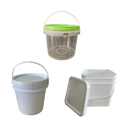 5L/8Lの丸いプラスチックバケツをカスタマイズする 鉱水 1.0-2.5mm厚さと耐久性
