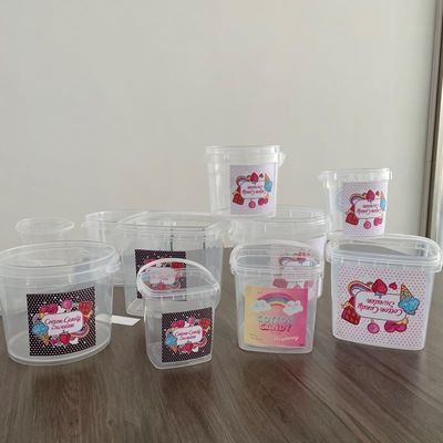 耐久性のあるプラスチックバケツ パーソナライズ パーソナライズされたデザインのPPアイスクリーム容器