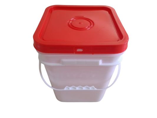 ポリプロピレン/HDPE 1L 2L 3L 4L 5L 7L 8L 10L スクエアバケツ