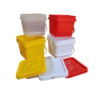 ポリプロピレン/HDPE 1L 2L 3L 4L 5L 7L 8L 10L スクエアバケツ