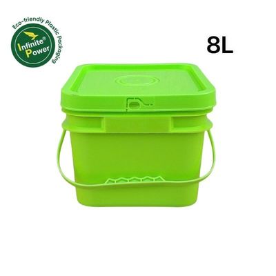 GAP/ISO/FDA 認定 方形 200ml-25L プラスチックバケツ 蓋を簡単に開けて閉める