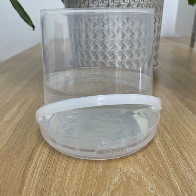 カスタムロゴ印刷 蓋付きプラスチックバケツ 食品グレード 白色 環境に優しい