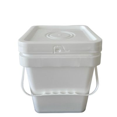 シルクスクリーン印刷 蓋とハンドルを持つ方形のプラスチックバケツ