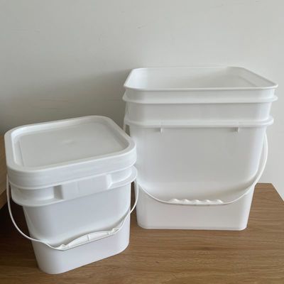 20L 25L スクエア プラスチック バケツ 取っ手と蓋付き 肥料 ペットフード コーヒー豆とナッツ