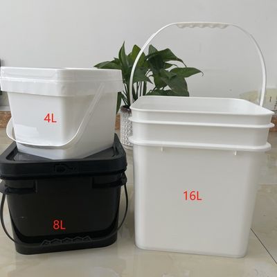 耐久性のある耐衝撃PP材料で作られた蓋付きの8L2ガロン方形のバケツ