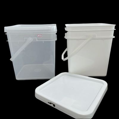 熱伝送印刷と開きやすい蓋付きの15L/4ガロン方形のプラスチックバケツ