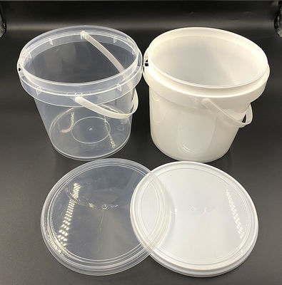 1L-10L 透明プラスチックバケツ 蓋とハンドル 多機能厚さ1.0-2.5mm