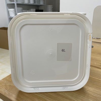 5L 6L 密封蓋付きの四角いバケツとLOGOプリントされたプラスチックバケツ