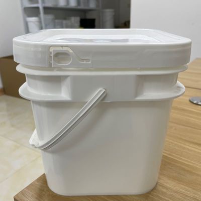 5L 6L 密封蓋付きの四角いバケツとLOGOプリントされたプラスチックバケツ