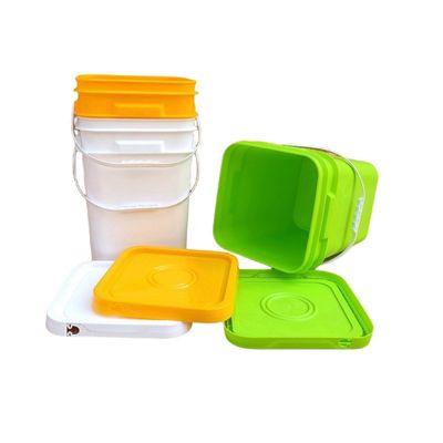 簡単 オープン 閉じる 方形 プラスチックバケツ 5L 8L 10L 15L 20L 厚さ 1.0〜2.5MM 耐久性