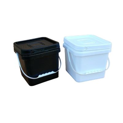 ポリプロピレン アクセサリー 重用 方形 プラスチック バケツ 2 ガロン 4 ガロン 方形 バケツ 蓋と柄