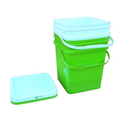 ポリプロピレン アクセサリー 重用 方形 プラスチック バケツ 2 ガロン 4 ガロン 方形 バケツ 蓋と柄