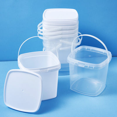 1.0〜2.5MM 厚さのプラスチックバケツ,カスタマイズされたパッケージ用の蓋とハンドル